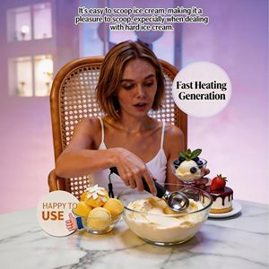 Paletta Elettrica Riscaldata per Gelato con LED Ricaricabile, Riscaldamento Rapido, in Acciaio Inossidabile, Impermeabile - Product Image 3