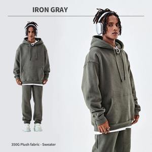 Ensemble de survêtement décontracté pour homme, coupe ajustée, 2 pièces, couleur unie, avec veste semi-zippée et pantalon de jogging - Product Image 4
