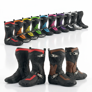 Pro Felt Safety Footwear Motorcycle Riding <b>Boots</b> Anti-Slip Protective Racing Shoes Breathable Waterproof Motorbike Safety Gear - Product Image 1