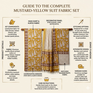 Conjunto de Algodón Floral Amarillo y Blanco Premium para Mujer |   Ropa de Resort Hecha a Mano con Estampado de Bloques de Alta Calidad |   Ropa Casual de Boutique para el Verano - Product Image 4