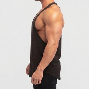 Débardeur de sport pour homme à manches tombantes, respirant, léger, pour l'entraînement, avec logo personnalisé - Product Image 5
