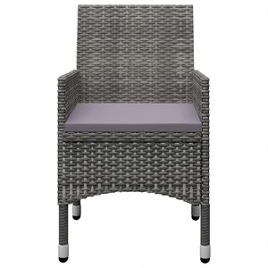 Juego de Comedor de 5 Piezas de Madera de Acacia Gris Sólido, Conjuntos de Jardín con Asientos Cómodos para Muchos Invitados - Product Image 6