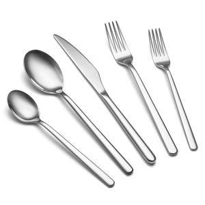 Elegant Stainless Steel Flatware Set High <b>Mirror</b> Polish Rust Resistant Wedding Occasion Metal Cutlery - Product Image 2