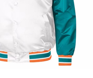 Vestes pour femmes avec logo personnalisé, veste bomber en satin avec poche, veste de baseball varsity pour femmes, vestes pour hommes - Product Image 2