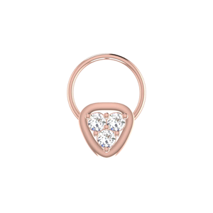 Piercing de nez en or 14 carats avec diamant naturel de 0,09 carat, certifié GIA, motif floral, style ethnique, couleur HI, clarté VS-SI, catégorie Grillz - Product Image 2