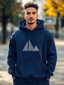 เสื้อฮู้ดผู้ชายผ้าฟลีซบุซับในปักลายเรียบ พร้อมซิปด้านข้าง สายรูดปรับได้ กระเป๋าใส่ของ  สามารถเลือกสีได้ตามต้องการ เสื้อฮู้ดสำหรับฤดูหนาว - Product Image 2