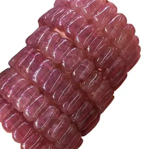 Groothandel Rode Aardbei quartz vierkante vorm kralen Bangle Armband