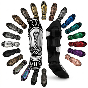 Nouvelles protections tibiales Muay Thai 2026, design dernier cri, sur mesure, pour entraînement de kickboxing, boxe, MMA et arts martiaux - Product Image 1