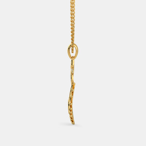 Collar con Colgante de Diamante Cultivado en Laboratorio con Esmalte de Pavo Real en Oro Amarillo - Product Image 2