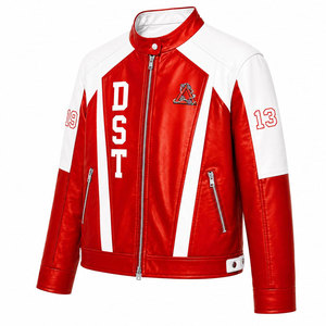 เดลต้า |   ซิกมา |   เสื้อแจ็คเก็ตหนัง PU แบบ Varsity ของ Theta Sorority สีแดงและขาว พิมพ์ตัวอักษร 1913 แขนยาว ซิปเต็มตัว สไตล์ลำลองสำหรับผู้หญิง - Product Image 6