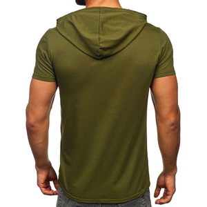 Fashionwear Men Hooded Short Sleeve T-Shirt Summer Casual Regular Fit Short Sleeve Tee Shirt Custom Size <b>hoodies</b> - Product Image 4