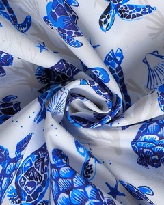 <span class=keywords><strong>Camisa</strong></span> Hawaiana Casual y Elegante para Hombre con Estampado Digital de Animales Marinos, Tela Ecológica de Poliéster/Algodón, Verano - Product Image 5