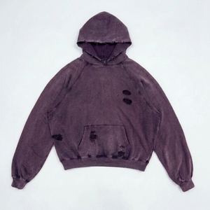 Sweat à capuche unisexe surdimensionné en coton 100% vieilli, écologique, 450g, avec logo personnalisé, style streetwear vintage, vente en gros - Product Image 1