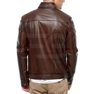 <b>Men</b> <b>Leather</b> <b>Jacket</b> Classic Casual Style Outerwear Winter Apparel Durable <b>Leather</b> Clothing Street Wear <b>Men</b> <b>Leather</b> <b>Jacket</b> - Product Image 3