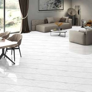 Export Quality Dinova Griss Dark Brown 600x600mm Marble Look Glossy Porcelain Tiles 60x60cm 2x2 Ceramic Floor Tiles - Product Image 5