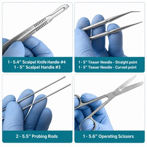 Kit de dissection anatomique professionnel de qualité supérieure, 17 pièces, instruments manuels en acier inoxydable de haute qualité, pour étudiants en médecine, CE ISO - Product Image 4