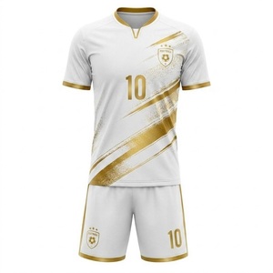 Ensemble de maillots de football noirs personnalisés pour hommes, uniforme de football par sublimation, kit d'entraînement respirant à séchage rapide, vêtements d'équipe, shorts, logo personnalisé - Product Image 2