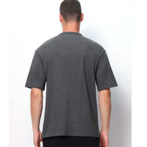 เสื้อยืดคอตตอน 100% รุ่นใหม่ปี 2025 คุณภาพสูง ออกแบบโลโก้ได้ตามต้องการ ทรงโอเวอร์ไซส์ ไหล่ตก คอโอ ทรงหลวม ผ้าถักเนื้อแน่น - Product Image 6