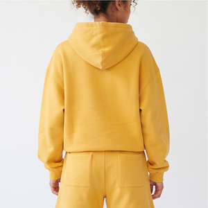 Drop Shoulder Embroidery Hoodie And Sweat Shorts Set Winter Loose Fit Embroidery Hoodies Jogger <b>Sweatshorts</b> Two Piece - Product Image 5