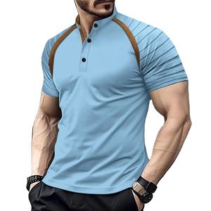 Ropa de moda nueva venta caliente de secado rápido de manga corta Golf músculo POLO camisa brazo rayas deportes Polo camisa - Product Image 1