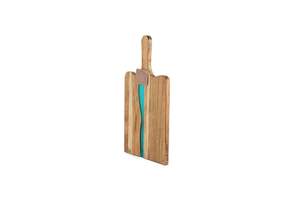 Planche à découper en bois anti-rayures de qualité supérieure avec finition en résine longue durée pour trancher et couper en dés dans la cuisine - Product Image 2