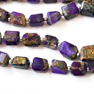 Aaa Mohave Amethyst Nugget Beads 5x7-6x8MM Copper Turquoise Faceted Tumble Shape Beads Amethyst Wholesale Beads For Jewelry Maki - Product Image 4