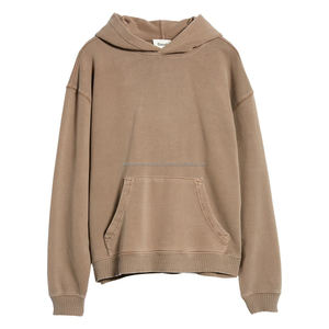 Colección de invierno para hombre, Sudadera con capucha de rizo cepillado orgánico de gran tamaño, material de poliéster/algodón para las estaciones de otoño e invierno - Product Image 1