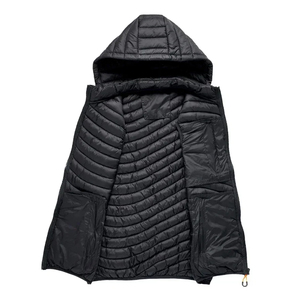 Wholesale Windproof Mens Hooded Puffer Vest Thick Padded Gilet Bodywarmer Custom Outdoor Lightweight <b>Zipper</b> <b>Pocket</b> Waistcoat - Product Image 6
