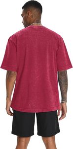 Camiseta de Manga Corta para Hombre, Marca Beazer Sports, Color Granate, Estilo Vintage, Corte Regular, Cuello Redondo, Anti-Pilling, Transpirable - Product Image 3