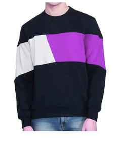 Sweat-shirt à manches longues en coton 100% personnalisé pour homme, taille sur mesure, blocs de couleur, logo personnalisé, respectueux de l'environnement - Product Image 5