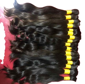 Compre en línea Extensiones de cabello humano a granel 100% Cabello a granel sin procesar a granel en India - Product Image 1