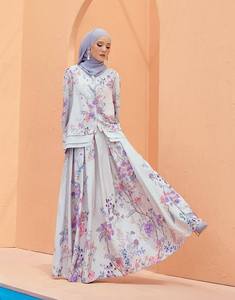 ชุดอาบายะห์แบบมีประกายเงาจากมาเลเซีย ชุดบาจูกูรุง ซิโป แฟชั่นสำหรับวันอีด ชุดเซ็ต 2 ชิ้น ผ้าซาตินไหม ชุดมุสลิม เสื้อผ้าอิสลาม - Product Image 6