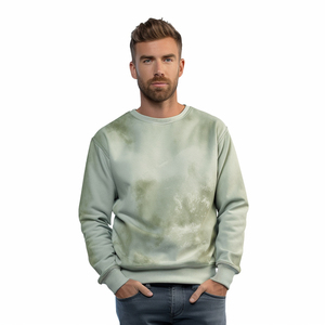 Sudadera de Cuello Redondo con Estampado Tie-Dye para Hombre, Corte Regular, Tejido de Algodón, Estilo Casual para Otoño - Product Image 3