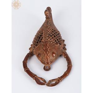 Handcrafted 7-Inch Brass Tribal <b>Crab</b> Small Table and Wall <b>Decor</b> Made in India Home <b>Decor</b> Item - Product Image 4