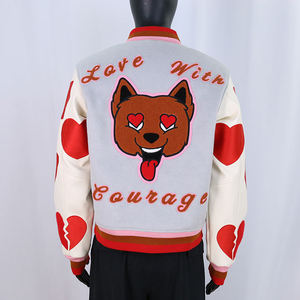 Chaqueta Varsity de Chenilla Bordada de Alta Calidad, Diseño Moderno, Estilo Urbano, Chaqueta de Invierno de Moda - Product Image 2