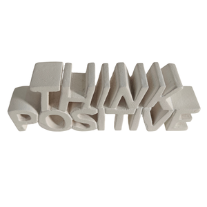 Artículo Decorativo de Mesa con Diseño Motivacional y Estético, para el Hogar, Estudio u Oficina, Decoración de Habitaciones, Pintado en Blanco - Product Image 4