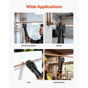 Utensili a pressione serie compatta da 1/2 pollice con ganasce in acciaio temprato 52 HRC per applicazioni HVAC/R ad alta pressione per componenti di sistemi HVAC - Product Image 6