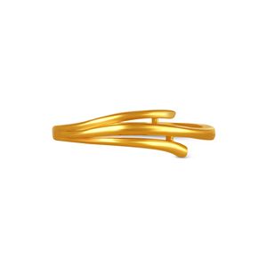 Elegant Gold Bypass <b>Open</b> <b>Ring</b> for Women Contemporary Minimalist Adjustable Band Luxury Daily Wear Fine Jewelry Wholesale - Product Image 3