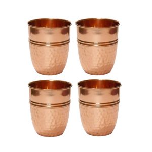 Handcrafted Pure Copper Tumbler <b>Vintage</b> Hand Hammered Drinking Water Cup Eco-Friendly Metal Barware Bar <b>Glassware</b> - Product Image 2