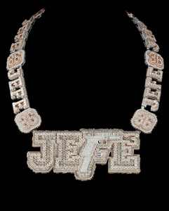 <b>Custom</b> <b>Name</b> Letter Pendant Moissanite Charm <b>Necklace</b> Hip Hop Iced Out Claw Setting Unisex Jewelry - Product Image 1