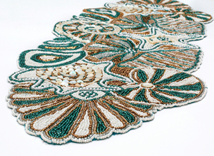 Royal Look Handmade Beaded <b>Table</b> <b>Runner</b> Hotel Restaurant <b>Table</b> Decorative Beaded <b>Runner</b> and Gifted Use Item - Product Image 4