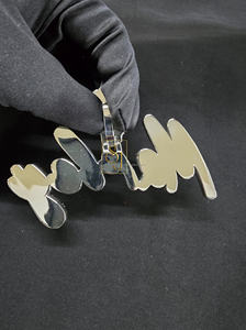 Customizable Silver 925 Chunky Hip Hop <b>Pendant</b> Bling Initial <b>Name</b> Iced Cursive Baguette Moissanite Diamond Classic Anniversary - Product Image 4