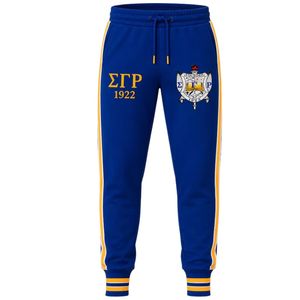 ชุดวอร์ม Sigma Gamma Rho แจ็คเก็ตและกางเกงจ็อกเกอร์ สีน้ำเงินทอง ลายตัวอักษรกรีก ชุดกีฬาแบบกำหนดเอง เสื้อผ้าลำลองแนวสตรีท ขายส่ง - Product Image 3