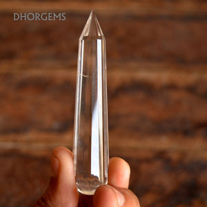 Torre de Cuarzo Transparente Cristalino de 36 Caras, Punta Tallada de Cristal Curativo, Torre de Cuarzo del Himalaya, Regalo de la India - Product Image 6