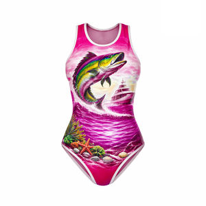 ชุดว่ายน้ำวันพีซแบบขายส่งตามสั่ง ดีไซน์ทันสมัย ทรงบราซิลเลียน คอแบบผูก สายคล้องคอ ไซส์พลัส มีโลโก้ด้านหน้า ผลิตจากโพลีเอสเตอร์ 100% ไร้ตะเข็บ - Product Image 6