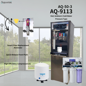 Dispensador de Pie Aquatek AQ-9113 |    Calefacción de 910W |   110V-240V |   Sistema de Ósmosis Inversa de 5 Etapas (AQ-50-3) |   Interruptor de Seguridad y Confiabilidad Mecánica - Product Image 1