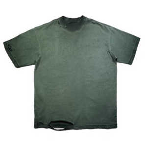 Camiseta Ringer para Hombre con Efecto Desgastado y Lavado Ácido, 100% Algodón, Tejido de Punto, Impresión Serigráfica, Logotipo Personalizado, Corte Regular, Venta al por Mayor - Product Image 1