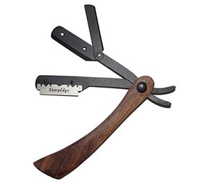 Rasoir de Barbier Professionnel à Manche en Bois pour Salon – Lame Droite pour Rasage - Product Image 3