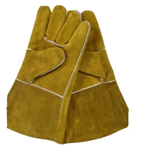 Gants de soudage en cuir de vachette pleine fleur certifiés CE 11 oz, avec manchette de sécurité, antidérapants, durables, résistants à la chaleur et aux étincelles, pour la lutte contre les incendies - Product Image 5