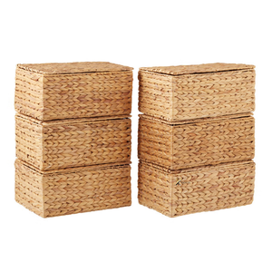 ตะกร้าเก็บของรูปสัตว์จากหวายผักตบชวาหลากสีสัน ยี่ห้อ KV NATURAL HOME เป็นมิตรกับสิ่งแวดล้อม พร้อมฝาปิดอเนกประสงค์ ขายดี - Product Image 1